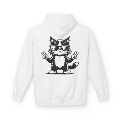 Cool Cat Peace Sign Hoodie