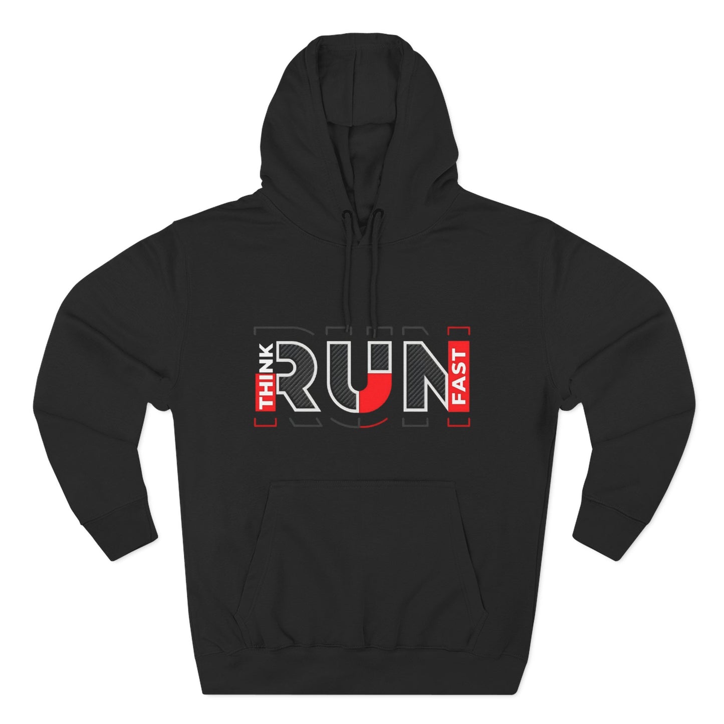 Run Fast  Sporty cozy Hooded Sweatshirt