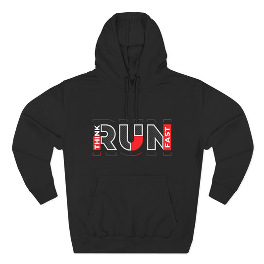 Run Fast  Sporty cozy Hooded Sweatshirt