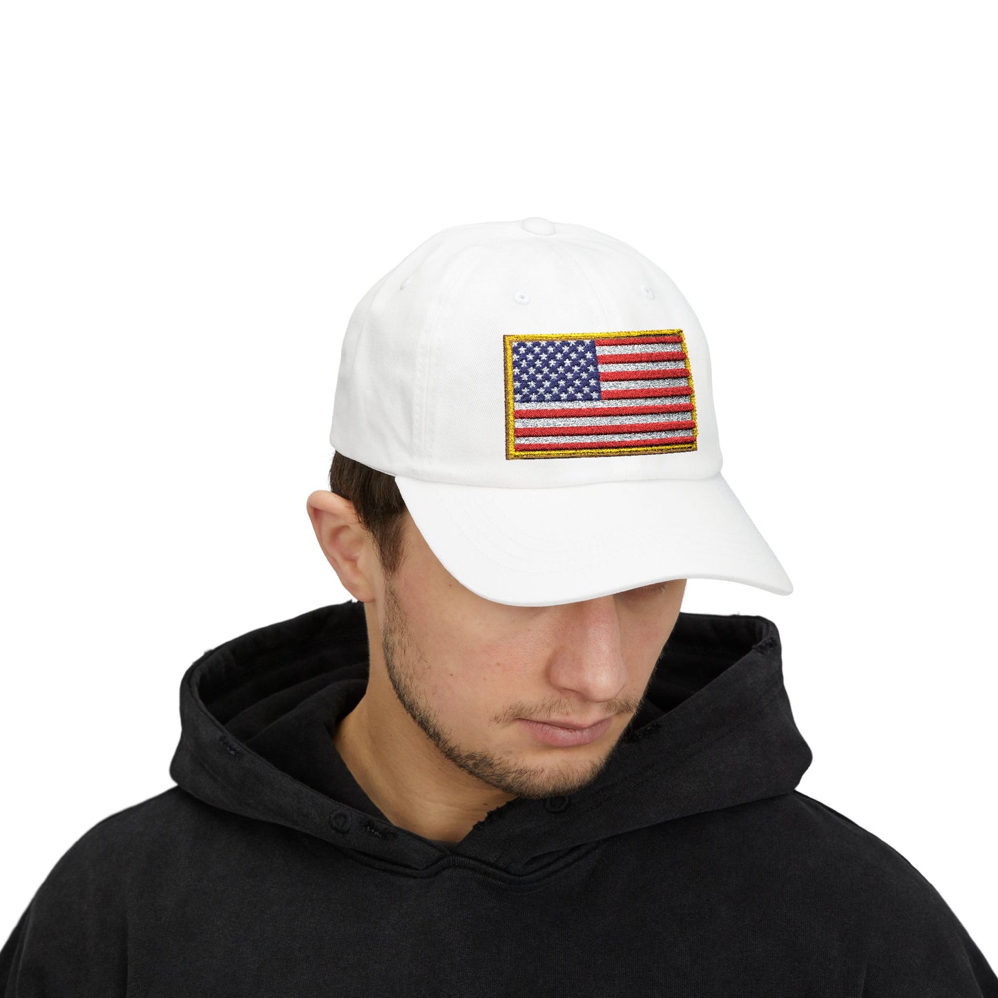 Embroidered American Flag Dad Cap